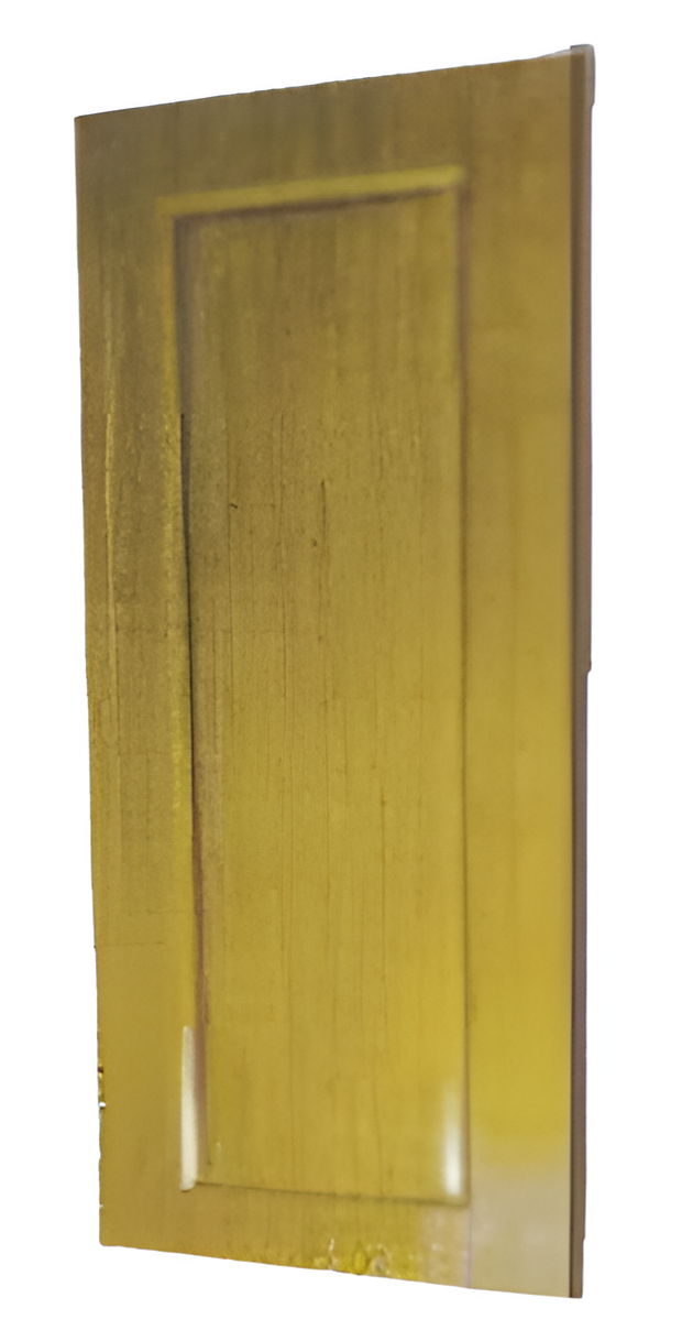 Single Panel Square Woodgrain Panel Door